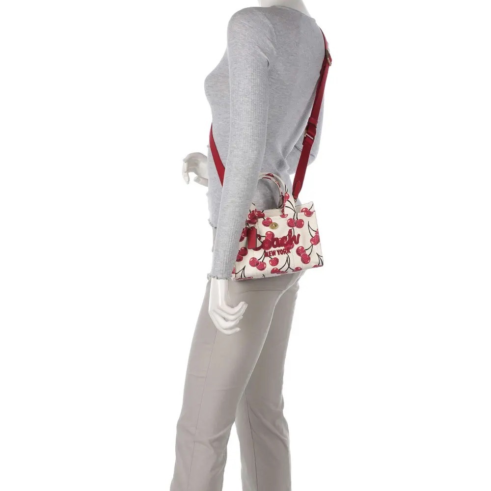 Coach Cargo Cherry Print Canvas Tote Bag 20 - Picture 13 of 13